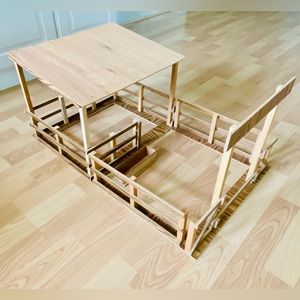 🐎VINTAGE 1970s BREYER WOODEN HORSE STABLE & CORRAL